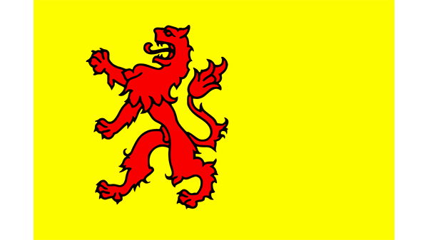 Provincievlag Zuid-Holland in kleur - 600 * 337 pixels